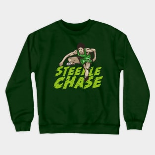 Steeplechase athletic sport vector art Crewneck Sweatshirt